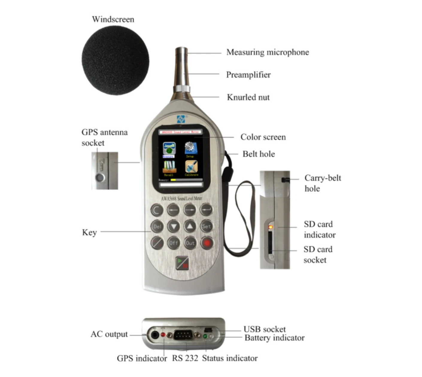 AWA5688 Multifunction Sound Level Meter